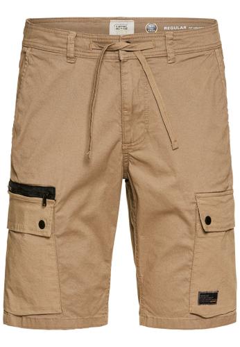 Cargo-Shorts mit Kordelzug und Stretch Braun 40IN