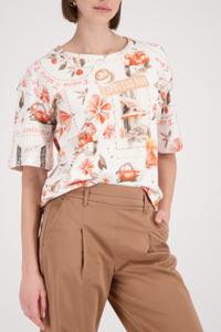 Sweatshirt mit Italymuster 40 - Dark Apricot Gemustert