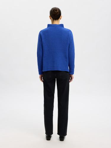 SLFSELMA SUS LS KNIT PULLOVER NOOS S Locker geschnitten - Dazzling Blue