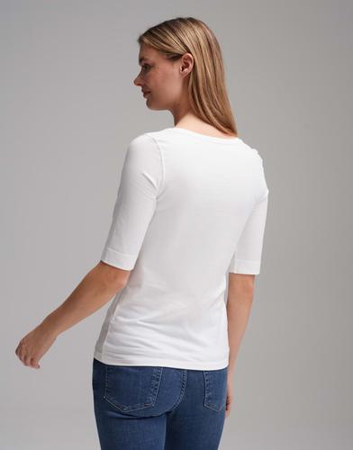OPUS Kurzarmshirt »Daily F« im Basic-Look - Weiß / 36