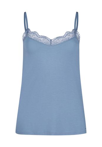 Skiny Damen Spaghettishirt Night In Mix & Match 44 - Faded Denimblue
