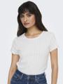 ONLCARLOTTA S/S TOP JRS NOOS XL Enger Schnitt - White