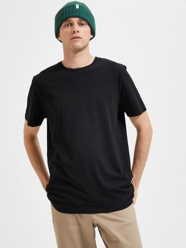 SLHASPEN SS O-NECK TEE NOOS Schwarz L