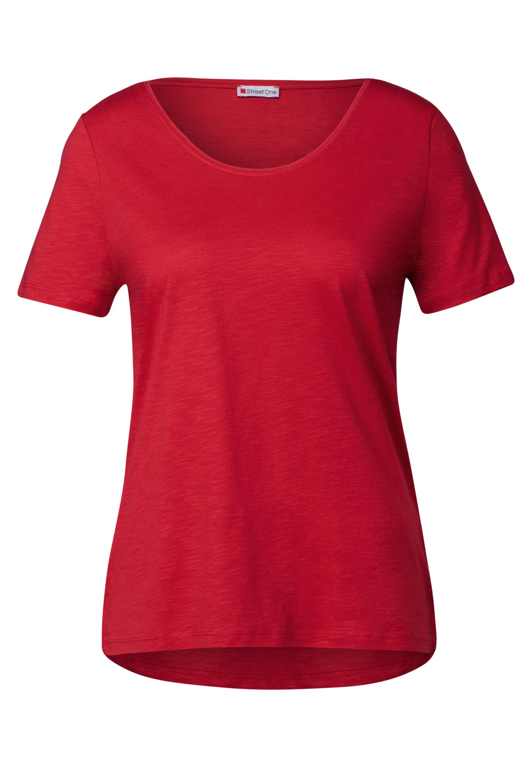 Basic T-Shirt in Unifarbe 38 - Glory Red