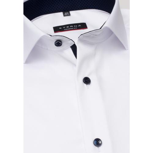 Cover Shirt Twill Langarm 41/Langarm - 65cm MODERN FIT - Weiß