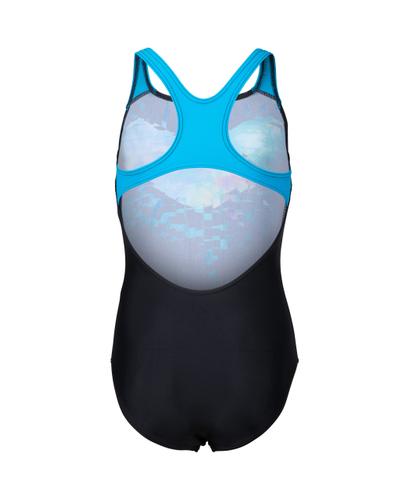 ARENA Kinder Schwimmanzug GIRL'S MULTI PIXELS SWIMSUIT SWIM PRO BACK L 128 in Schwarz