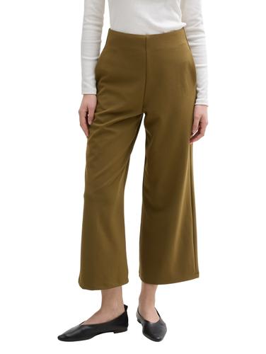 High Waist Culotte Hose L Culotte Fit - Golden Olive Green