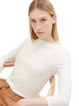 Basic Longsleeve mit 3/4-Arm aus Baumwolle L Regular Fit - Whisper White