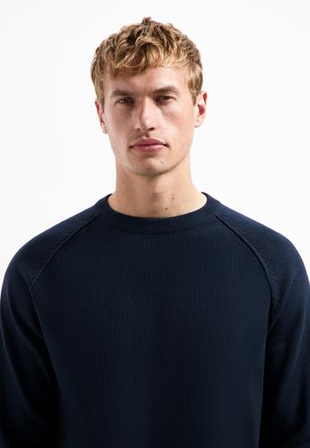 Pullover Crewneck Solid Waffle Knit XXL Regular Fit - Night