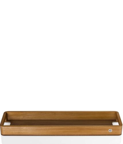 Gewürz-, Getränke- und Dekotablett SERVE SLIM, Akazienholz/Walnussholz, L: 60 cm, B: 15,5 cm, H: 5 cm