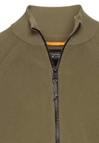Strickjacke aus atmungsaktivem Polyester L Relaxed Fit - Dusty Khaki