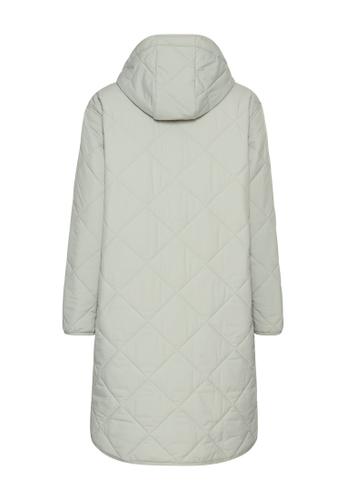 Wasserabweisender Parka mit einem Zwei-Wege Reißverschluss 46 Oversized Fit - Light Sage