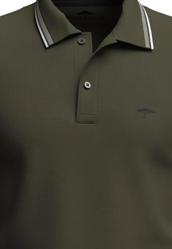 Polo, contrast tipping M Casual Fit - Dark Khaki