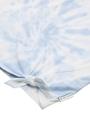 Cropped T-Shirt mit Knoten-Detail 176 Cropped Fit - Light Blue Tie Dye Design