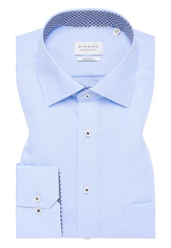 Original Shirt Popeline Langarm Blau 40/Langarm - 65cm