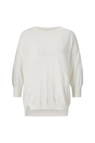finegauge seamless pullover recycled Weiß M