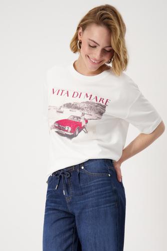 T-Shirt mit Auto-Print 38 - Cream