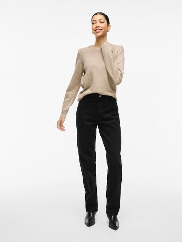 VIRIL O-NECK L/S  KNIT TOP - NOOS Braun XXL