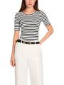 Ringel-T-Shirt aus Baumwoll-Ripp 38 - White And Black