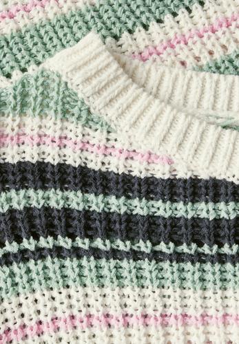Gestreifter Pullover M - Slate Khaki