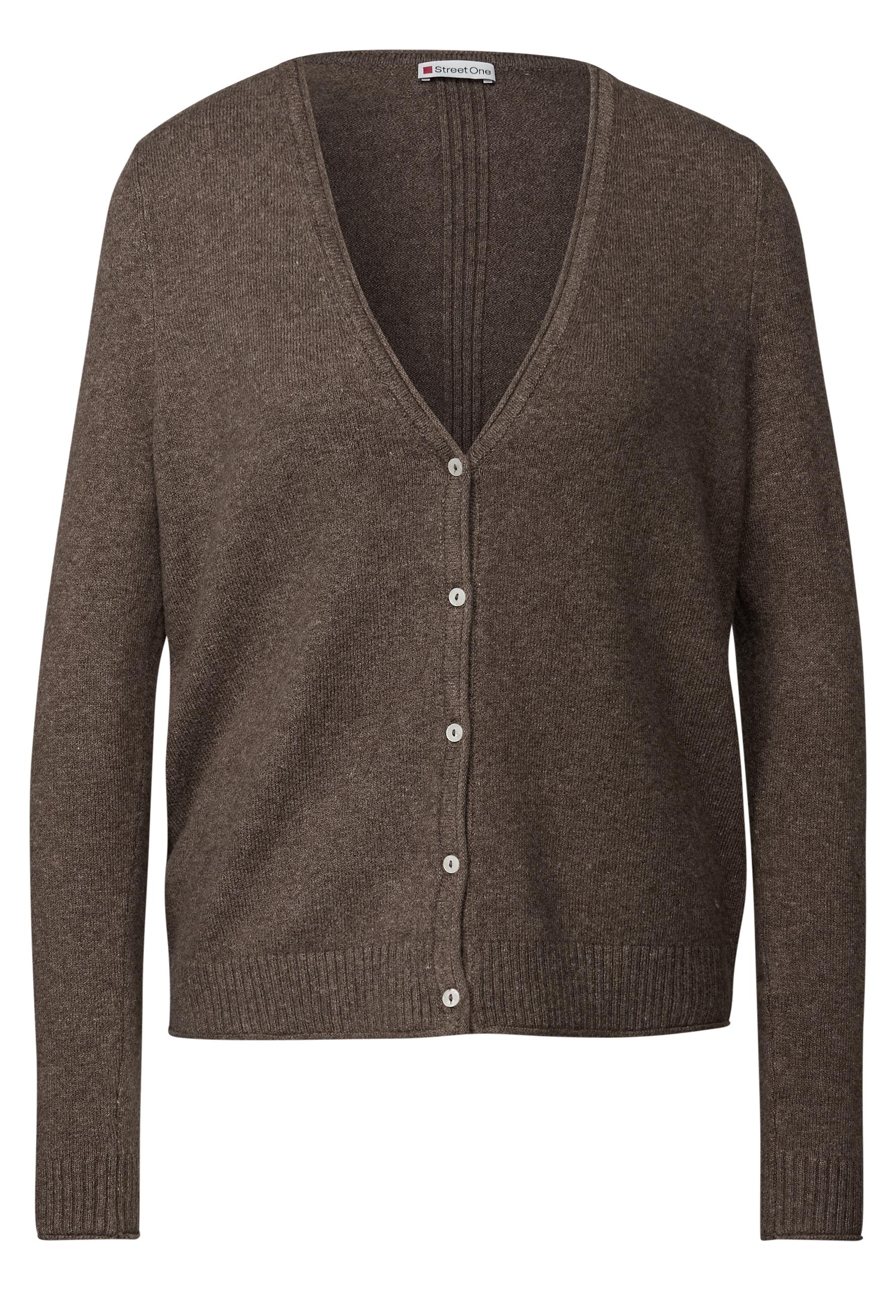 Kurzer Cardigan 40 - Nomad Brown Mel.