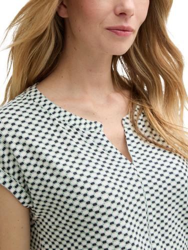 T-Shirt mit Muster XXL Regular Fit - Green White Tile Minimal