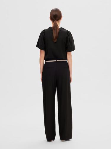SLFPENELOPE 2/4 RUFFLE TEE NOOS XL Normal geschnitten - Black