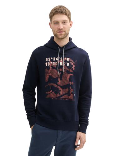Basic Hoodie mit Print XXXL Regular Fit - Sky Captain Blue