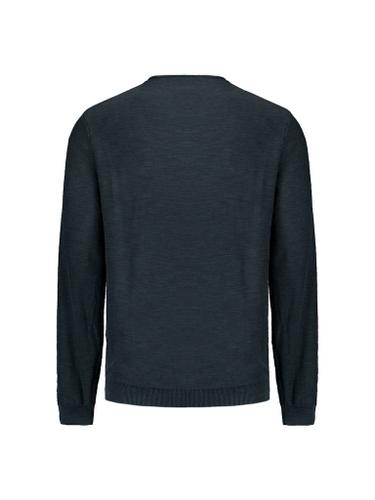 Pullover Crewneck Garment Dyed + Stone Washed Blau S