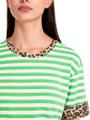 Gestreiftes T-Shirt mit 3/4-Ärmel Grün 40