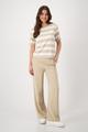 Sweatshirt mit Brusttasche 38 - Camel Ringel