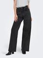 ONLHOPE RHINESTONE HW WIDE DNM BJ 27/32 Weiter Beinschnitt - Washed Black