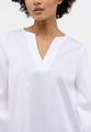 Satin Shirt Bluse Satingewebe 3/4-Arm 40/Dreiviertelarm LOOSE FIT - Weiß