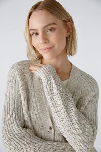 LAFONYA Strickjacke Baumwollmischung Beige 34
