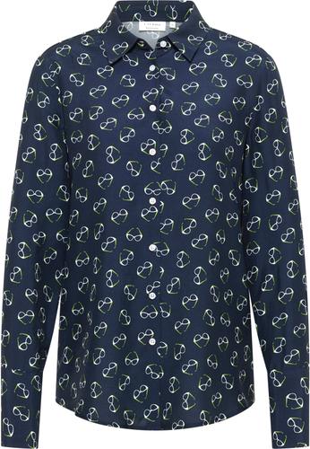 Bluse Viskose Langarm 38/Langarm REGULAR FIT - Navy