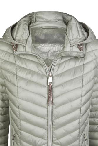 Jacke Down Free mit Kapuze 40 - Sage
