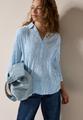 Gestreifte Seersucker Bluse L - Ultramarine