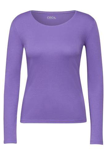 Shirt mit Rundhals L - Wild Lilac