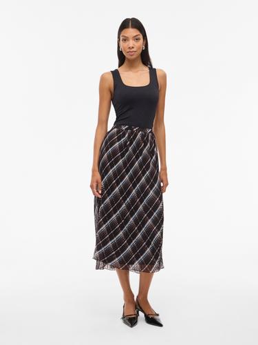 VIDALIANA KIKA HW MIDI PLISSE SKIRT/BFS 38 - Black Beauty