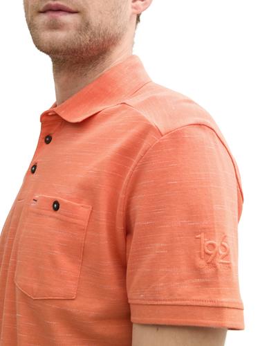 Poloshirt mit Brusttasche M Regular Fit - Brick Orange