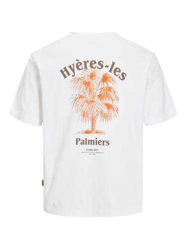 JORPAROS EASTER SKETCH TEE SS CREW N LN L Locker geschnitten - Bright White