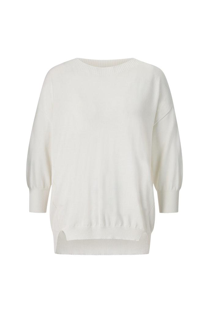 finegauge seamless pullover recycled Weiß M