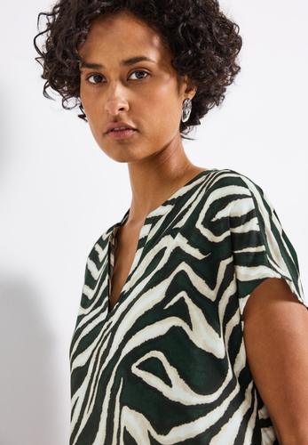 Bluse mit Zebra-Muster 36 - Pine Grove Green