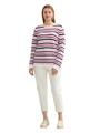 Plus Size - Strickpullover aus Bio-Baumwolle 46 Regular Fit - Berry Knit Stripe Design