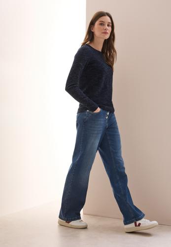 Strukturpullover L - Heather Universal Blue