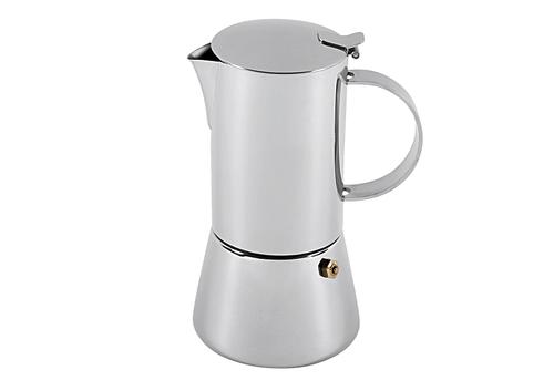 Espressokocher Aida 6 Tassen Edelstahl poliert 21cm Ø10,5cm