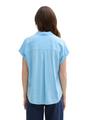 Bluse aus Viskose XL Regular Fit - Vertical Blue White Stripe