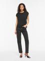 VIMODALA C/S O-NECK DETAIL TOP - NOOS S Normal geschnitten - Black