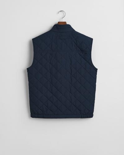 Gesteppte Windcheater Weste Blau L