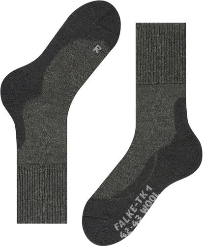 FALKE TK1 Wool Herren Socken 44-45 in Grau